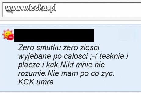 Desperacja piętnastolatki