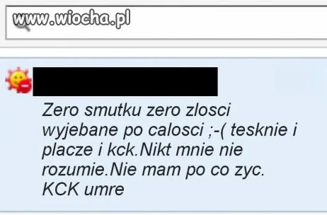 Desperacja piętnastolatki