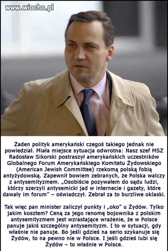 Polski minister szkaluje nasz naród w USA