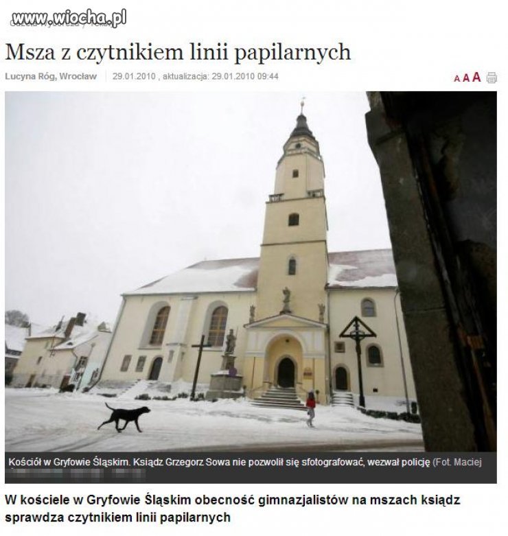 Obecność na mszy obowiązkowa.