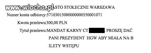 Dla Pani Prezydent Warszawy