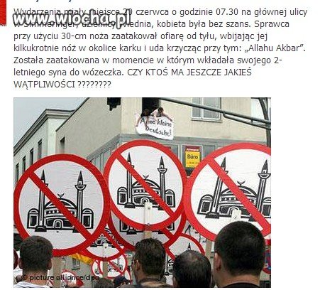 Stop islamskiej zarazie