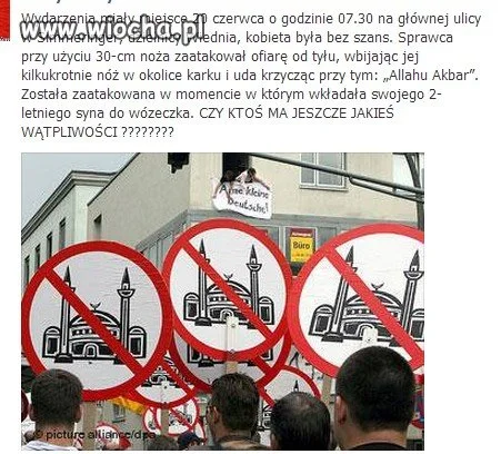Stop islamskiej zarazie