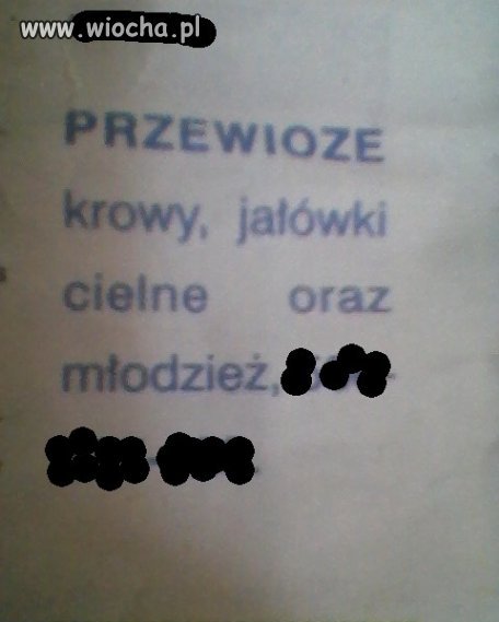 Ogłoszenie w gazetce...