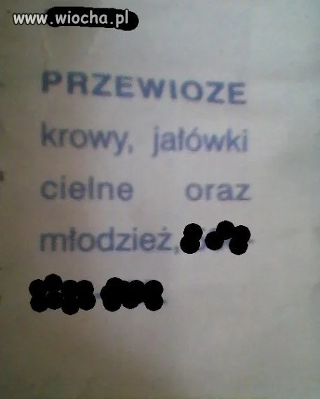 Ogłoszenie w gazetce...