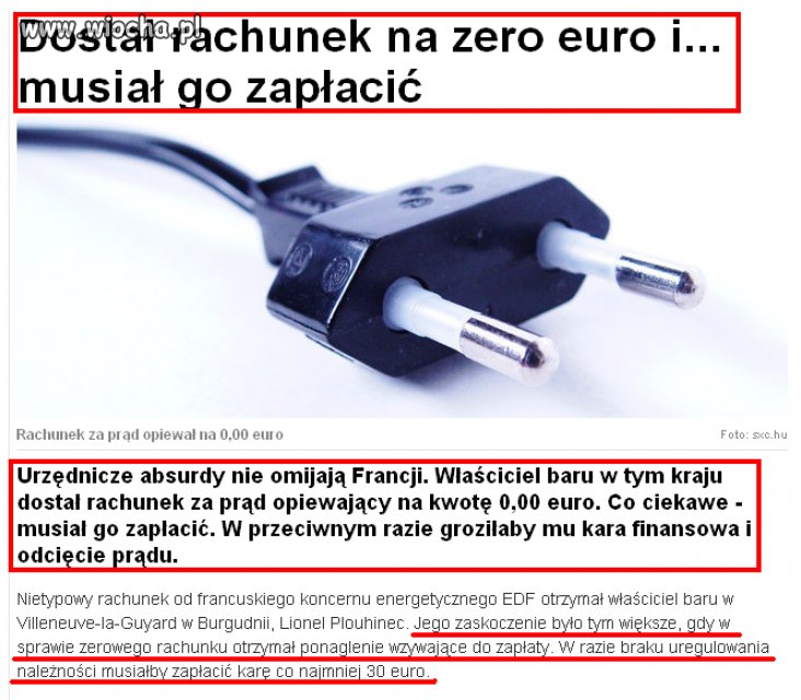 Dostał rachunek na 0,00 euro i musiał zapłacić...