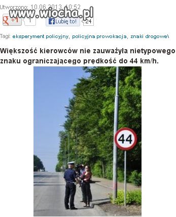 Nietypowe ograniczenie prędkości