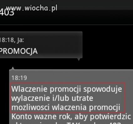 Promocja według operatora...