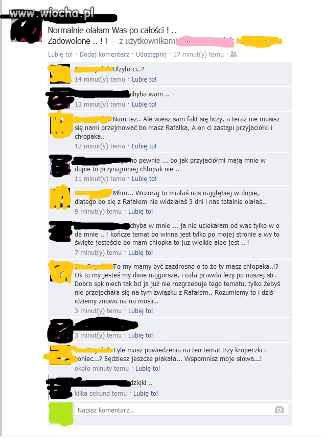 Kłótnia nastolatek na facebook'u...