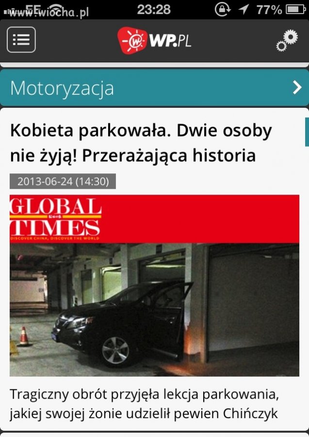 Kobieta parkują 