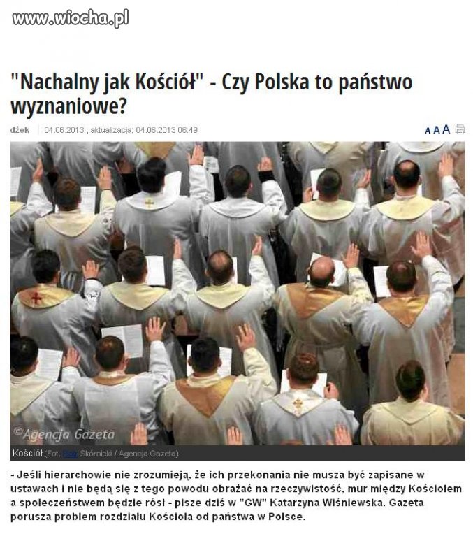 Polska krajem wyznaniowym?