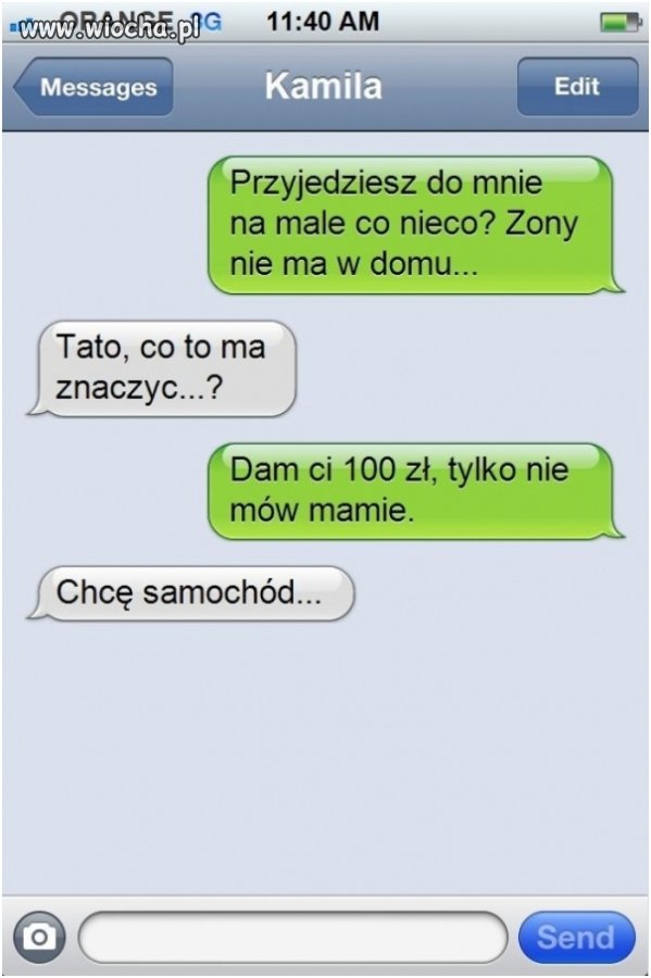 Wysłał sms do córki zamiast do kochanki...