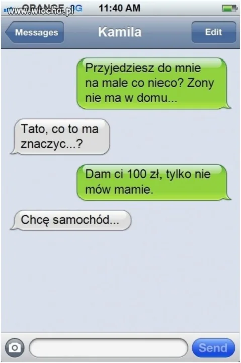 Wysłał sms do córki zamiast do kochanki...