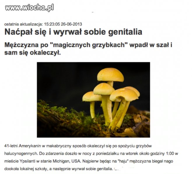 Samookaleczenie po "halucynkach"