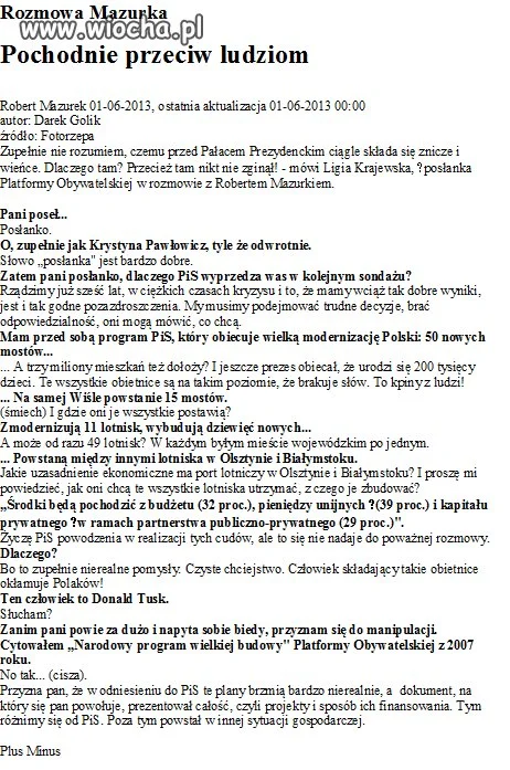 Nieznajomość programu własnej partii...