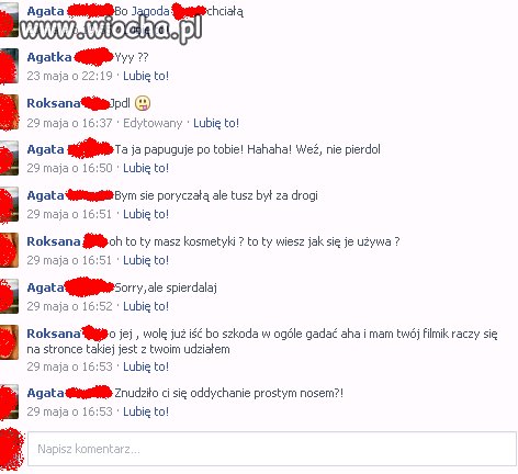 Kłótnie nastolatek na FB