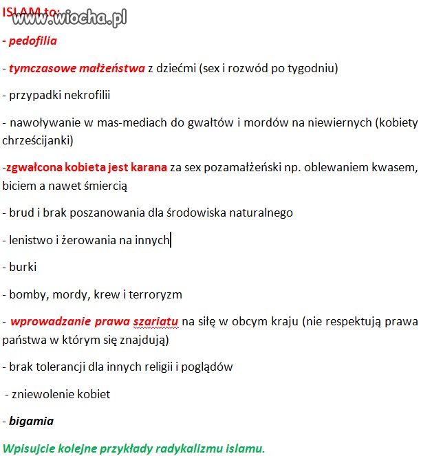 ISLAM to: