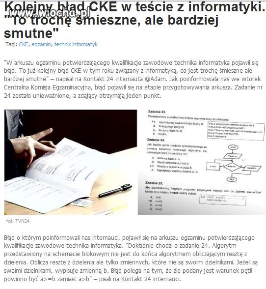 Kolejny błąd CKE.