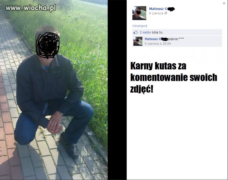 "pięknie:***" pod swoim zdjęciem...