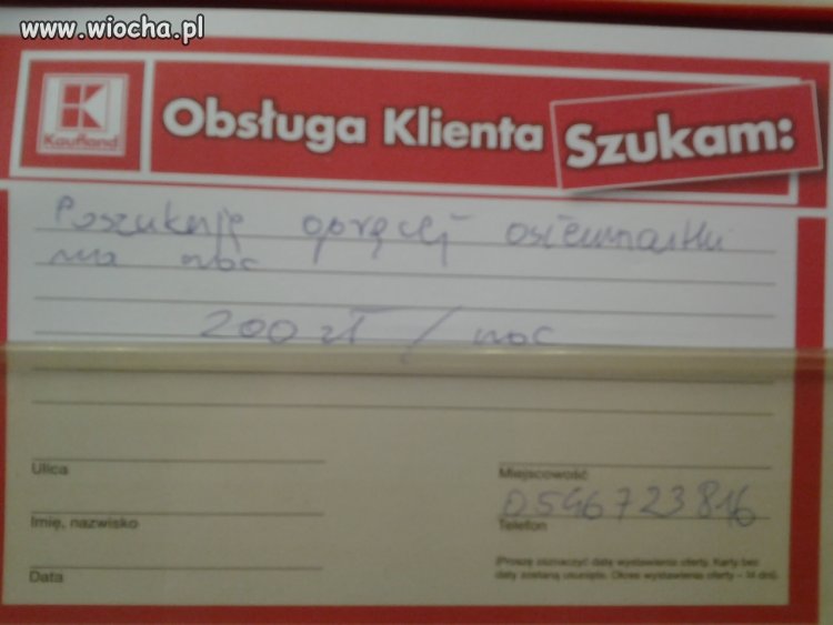 Nie ma jak ogłoszenia
