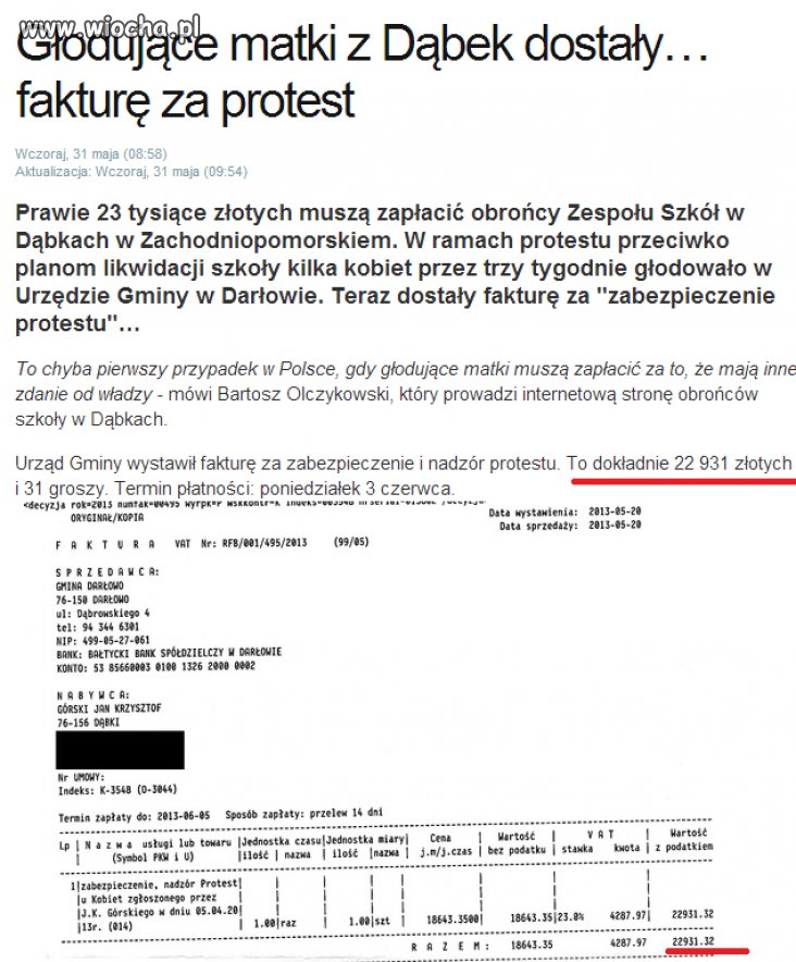 Głodujące matki zrobiły protest...