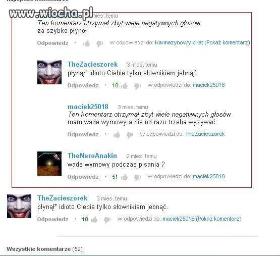 Wada wymowy podczas pisania.