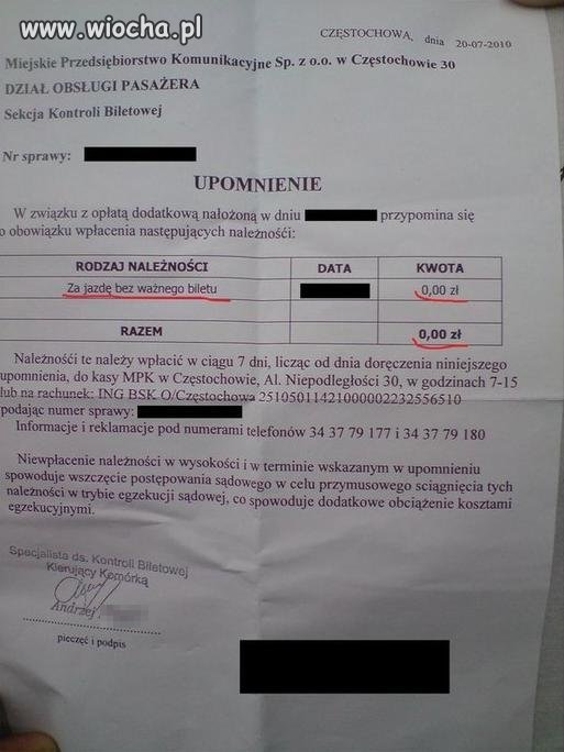 Upomnienie...