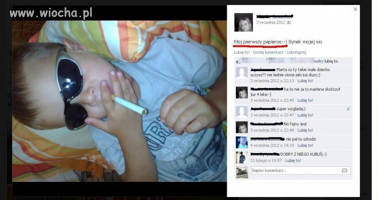 Mój pierwszy papieros. 