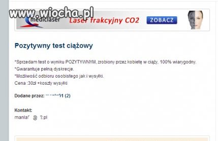 Sprzedam test ciążowy