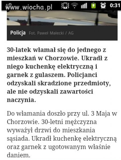 Głodny złodziej...