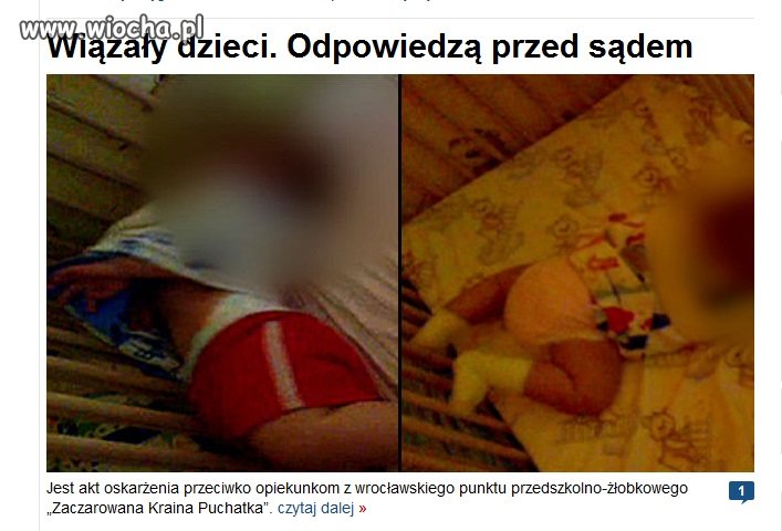 "Opiekunki" wiązały dzieci...