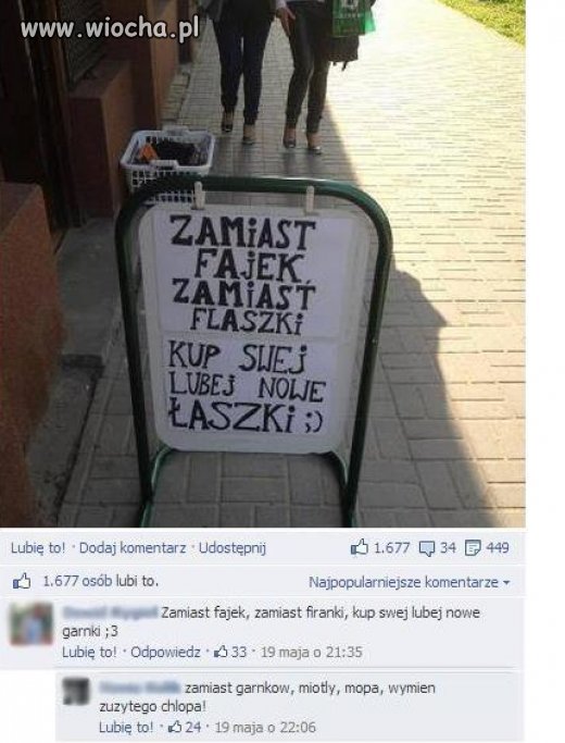 Zamiast fajek, zamiast flaszki...