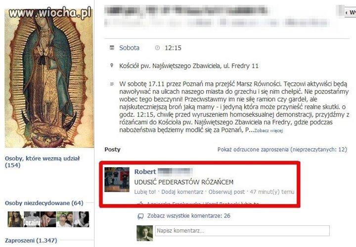 "Udusić pederastów różańcem"