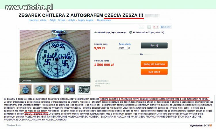 "169% originalny zegarek Chitlera"