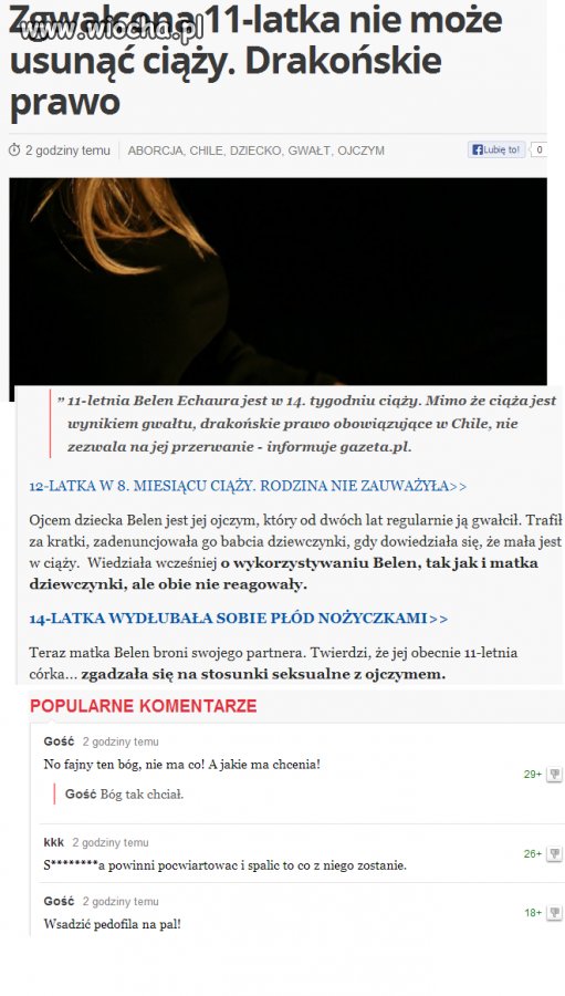 Zgwałcił ją ojczym ma 11 lat...