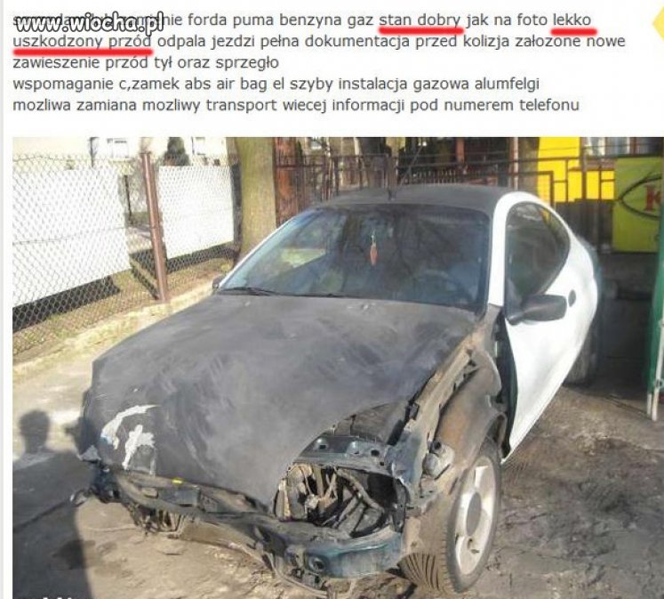 Sprzedam Forda,przód lekko uszkodzony...