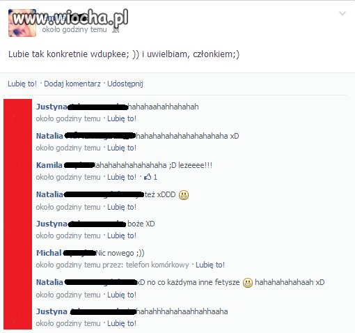 ''Lubie tak konkretnie wdupkee''