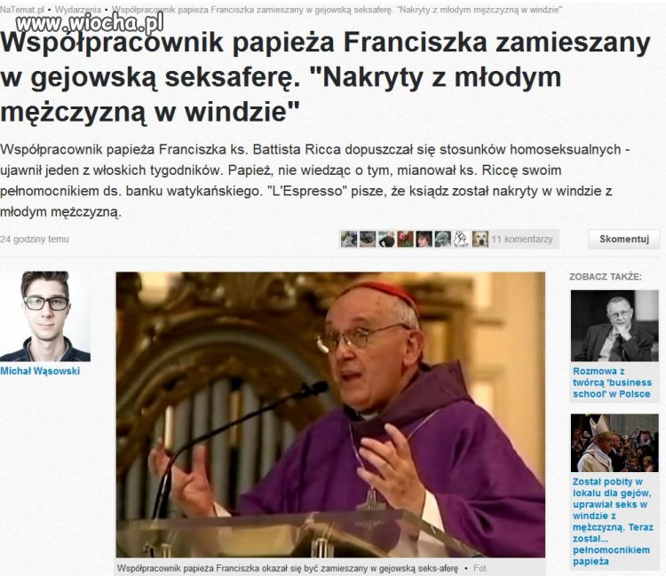 Nie zazdroszczę Franciszkowi ...