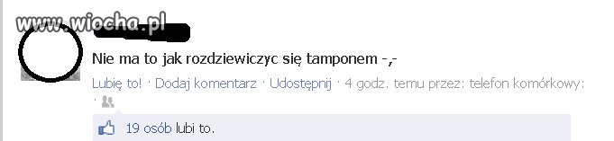 Rozdziewiczenie się tamponem.