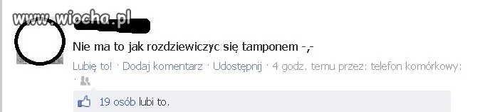Rozdziewiczenie się tamponem.