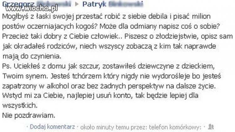 Młodszy brat starszemu.