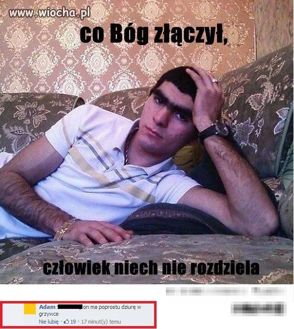 Dziura w grzywce.