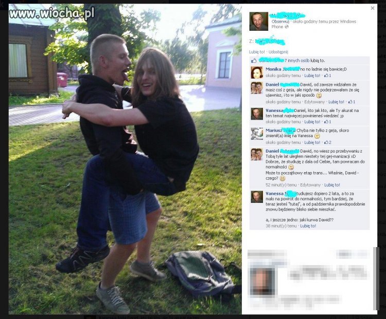 "od zawsze wiedziałem, że masz coś z geja"