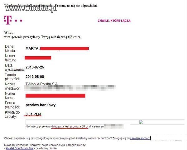 Faktura z T-mobile