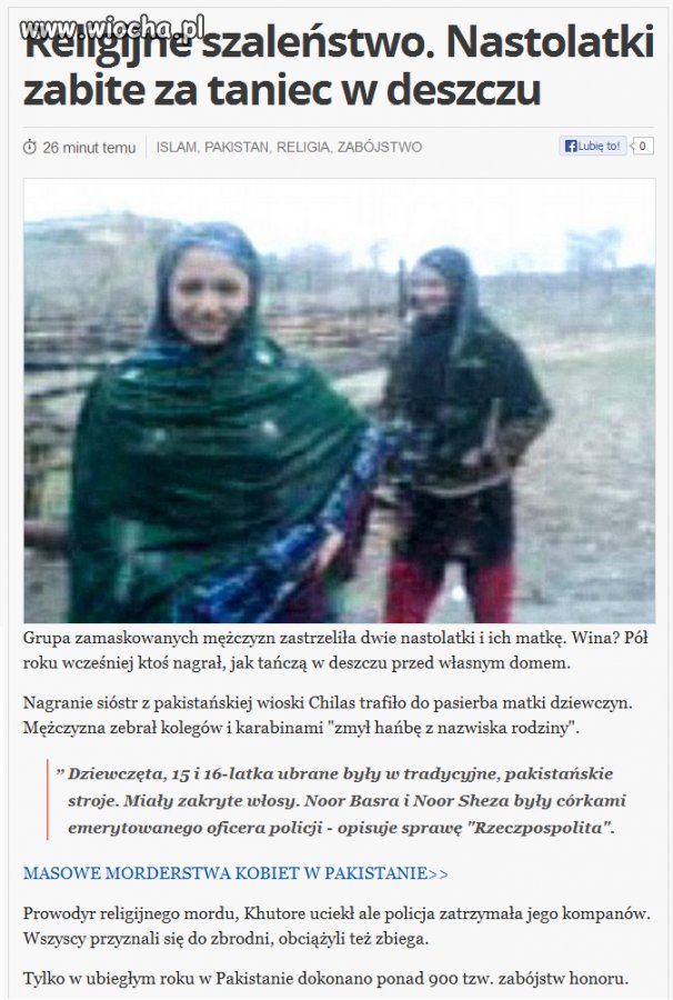 Nastolatki zabite za taniec.