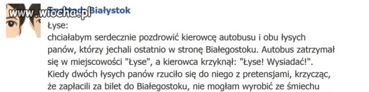 Spotted...Łyse wysiadać...