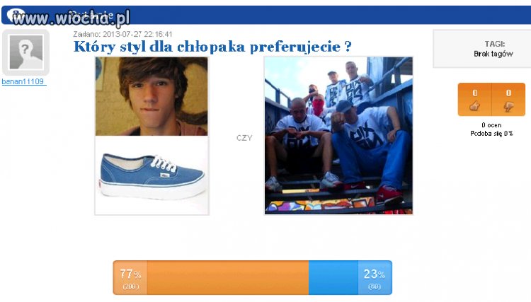 Nie wiem co wy dziewczyny wolicie ...