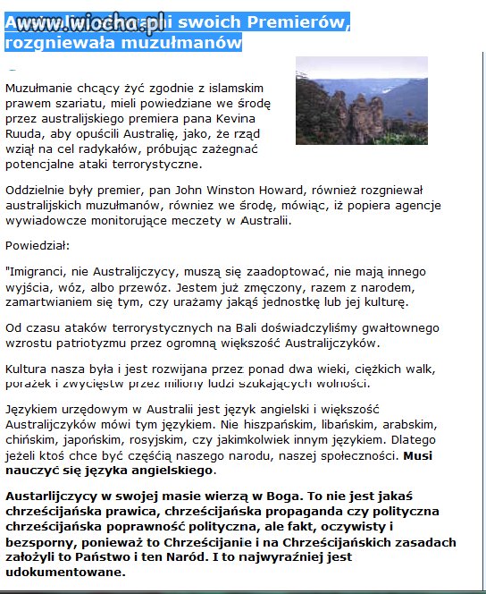 Australia wzięła się za porządki z islamistami...