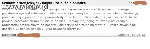 Szuka pracy...