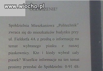 Ukradli dzieciom piasek!